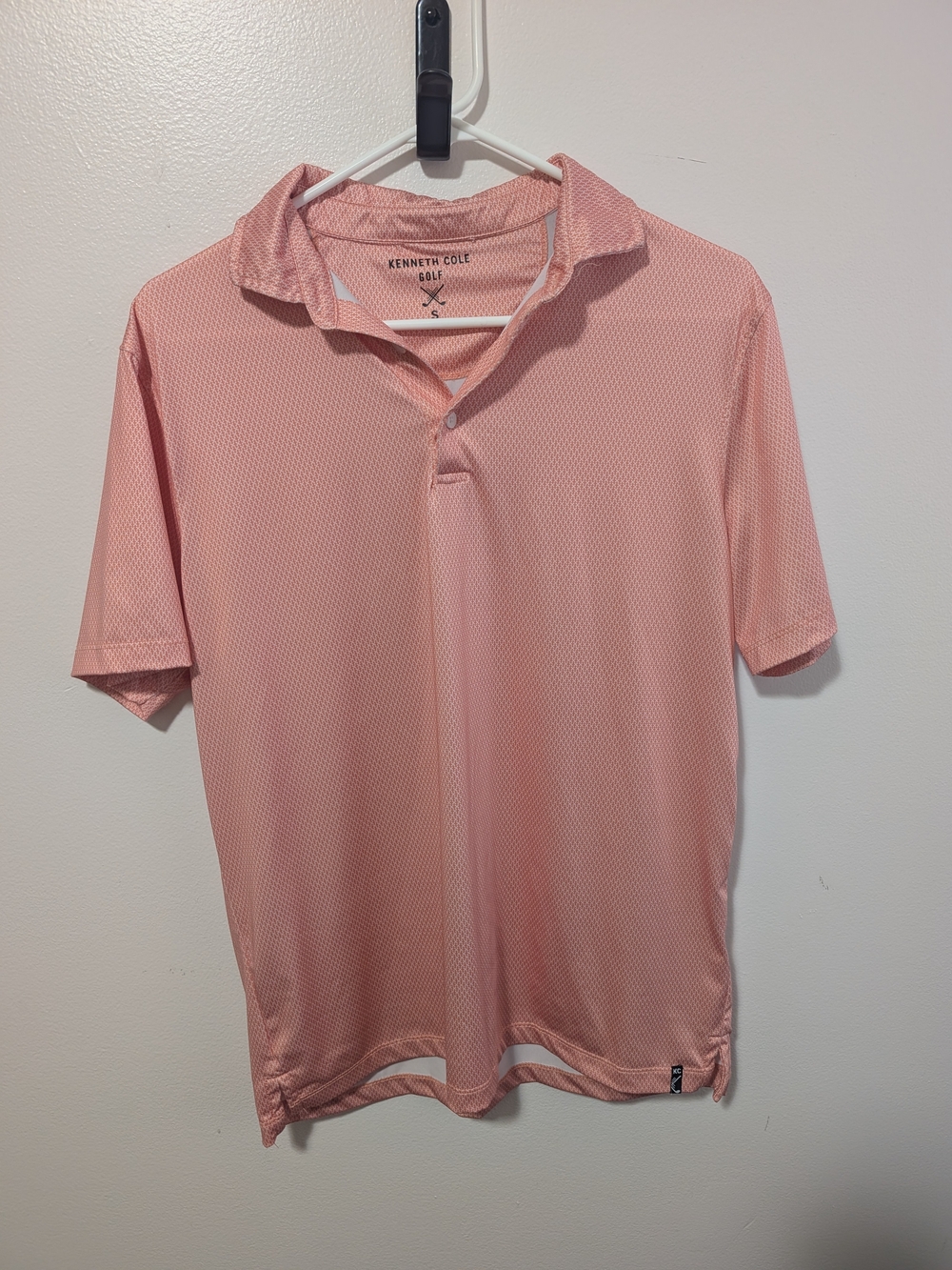 Kenneth Cole Golf Men's Light Pink Performance Polo